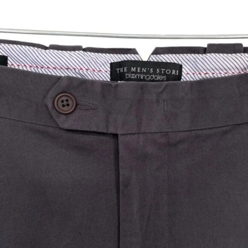 Bloomingdales Mens Cotton Tailored Fit Khaki Chino Pants New